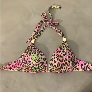 Victoria’s Secret Multi Colored Leopard Bikini Top